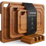 Astercook Deep-Carbonized Bamboo Cutting Boards